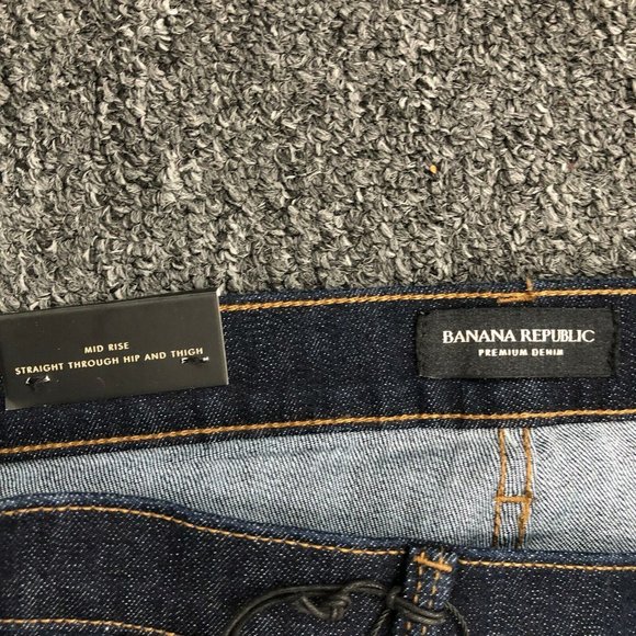 Banana Republic Blue Jeans Womens 30 Mid Rise Straight Girlfriend Premium Denim - Picture 4 of 8
